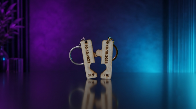 Wood Keychain View 1
